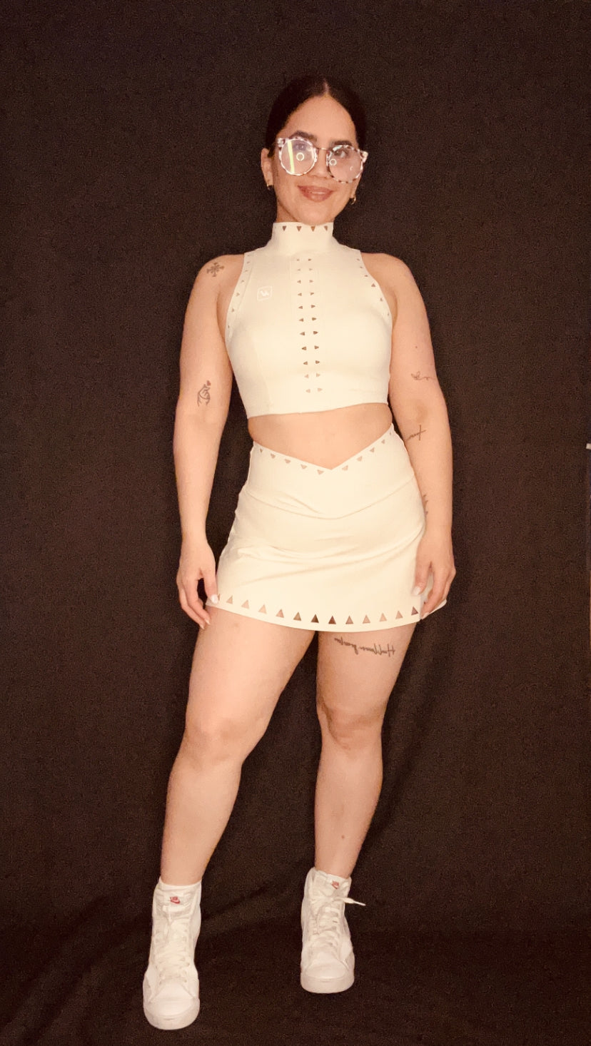 V Skirt Cream Set